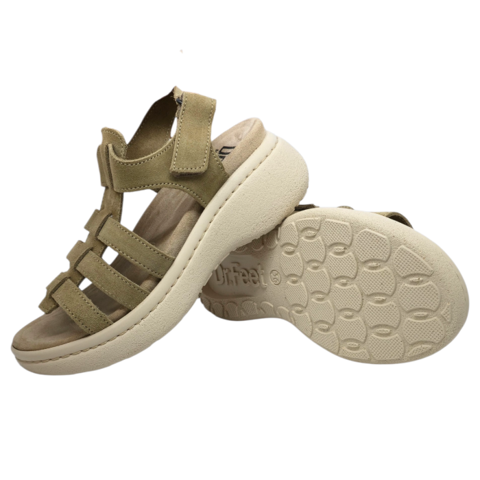 18000 -es női Dr Feet bőr papucs - cappuccino [4]