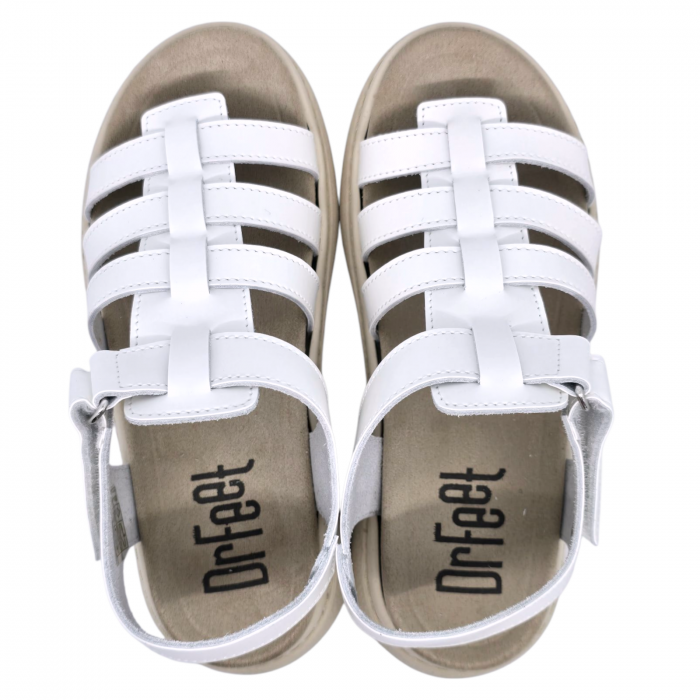 18000 -es női Dr Feet bőr papucs - fehér [5]