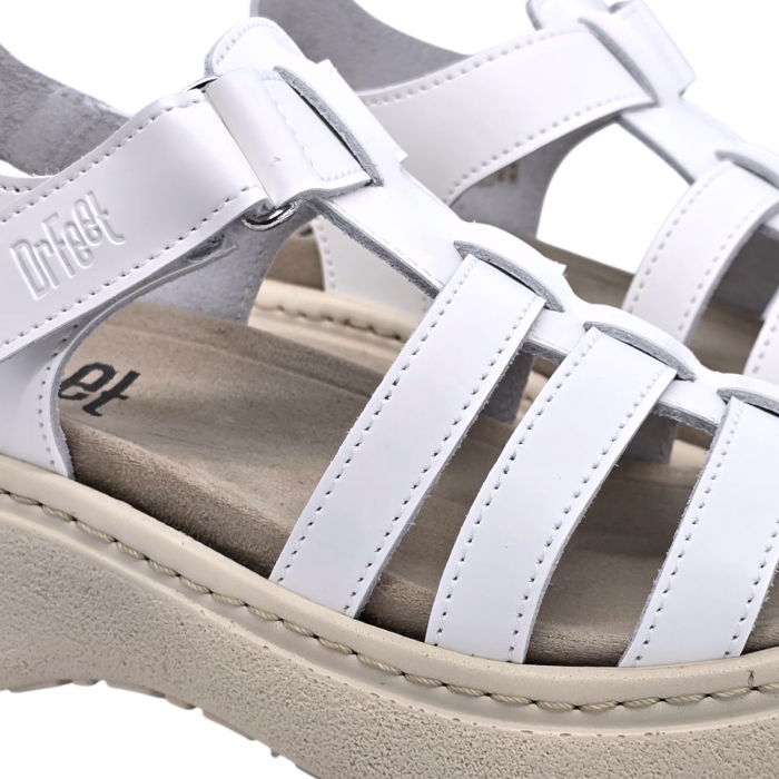 18000 -es női Dr Feet bőr papucs - fehér [3]