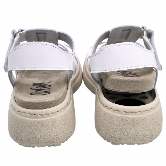 18000 -es női Dr Feet bőr papucs - fehér [4]