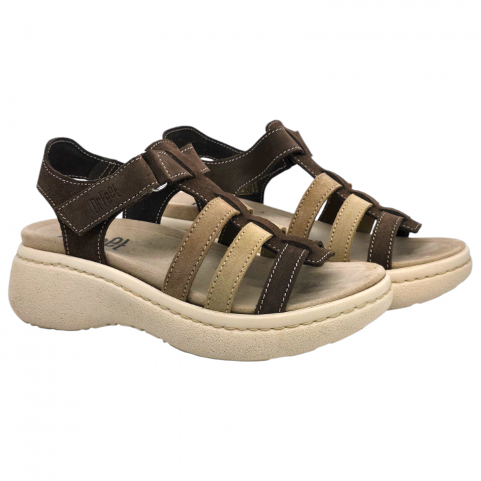 18000 -es női Dr Feet bőr papucs - gesztenye barna [2]