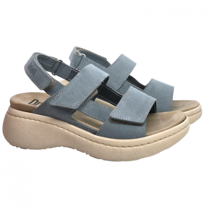 18003 -as női Dr Feet bőr papucs - világos kék [1]