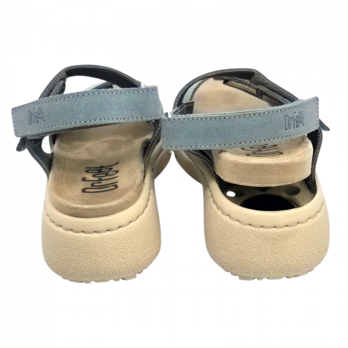 18003 -as női Dr Feet bőr papucs - világos kék [4]