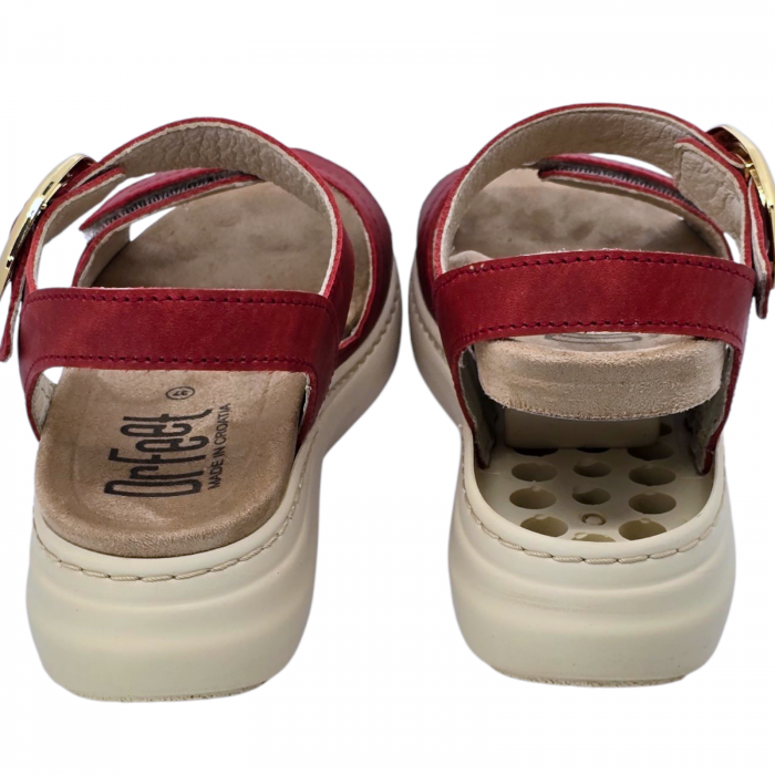 18004 -as női Dr Feet bőr papucs - burgundy [3]