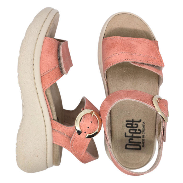 18004 -es női Dr Feet bőr papucs - narancssárga [6]