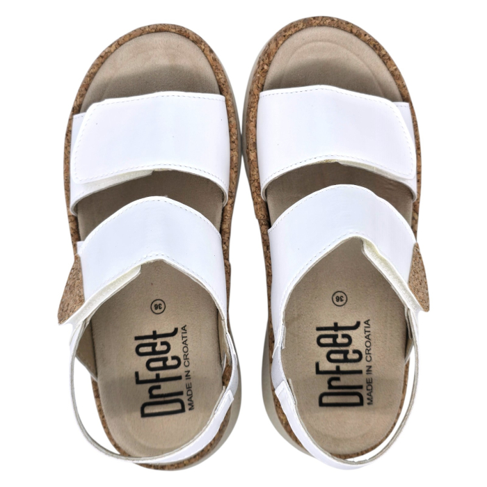 21002 -es női Dr Feet bőr papucs - fehér [5]