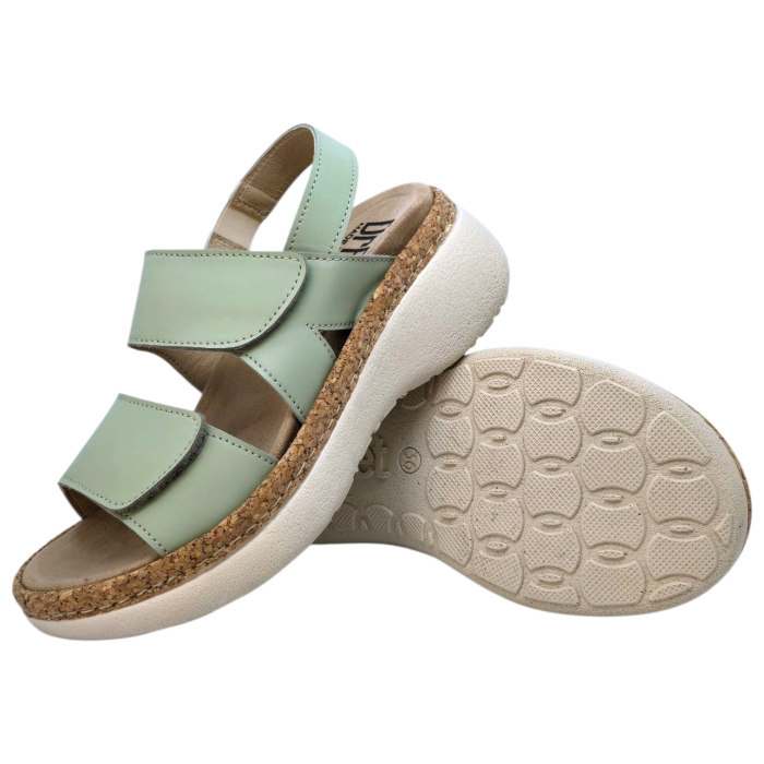 21002 -es női Dr Feet bőr papucs - menta zöld [3]