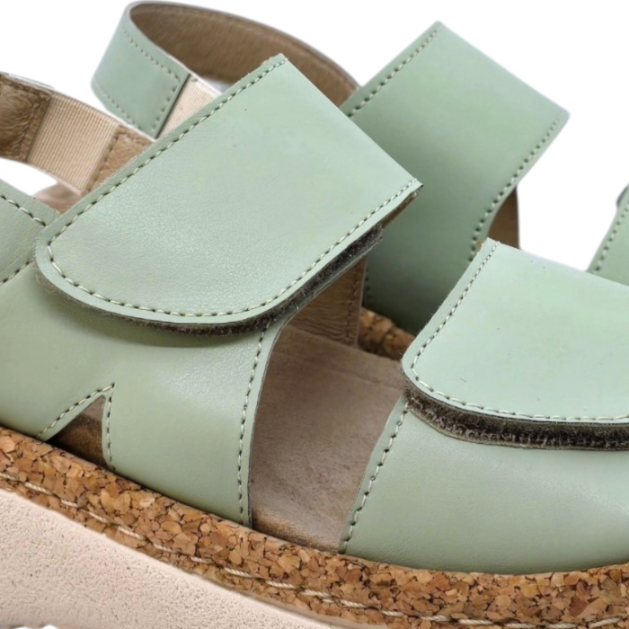 21002 -es női Dr Feet bőr papucs - menta zöld [6]