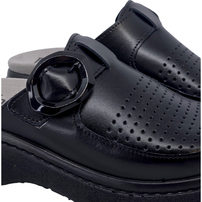 21011 -es női Dr Feet bőr papucs - fekete [4]