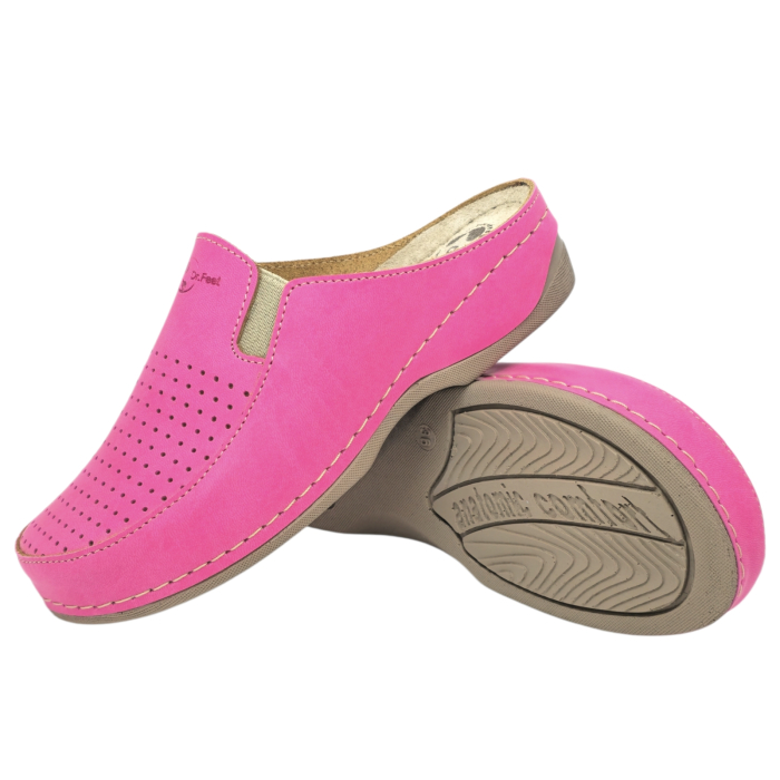 2106 -os női Dr Feet bőr papucs - rózsaszín [2]