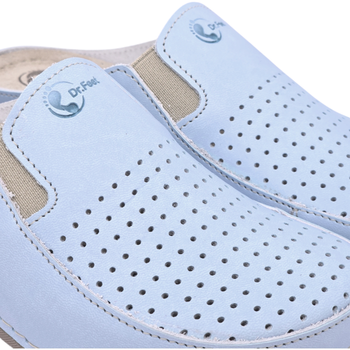 2106 -os női Dr Feet bőr papucs - világos kék [5]