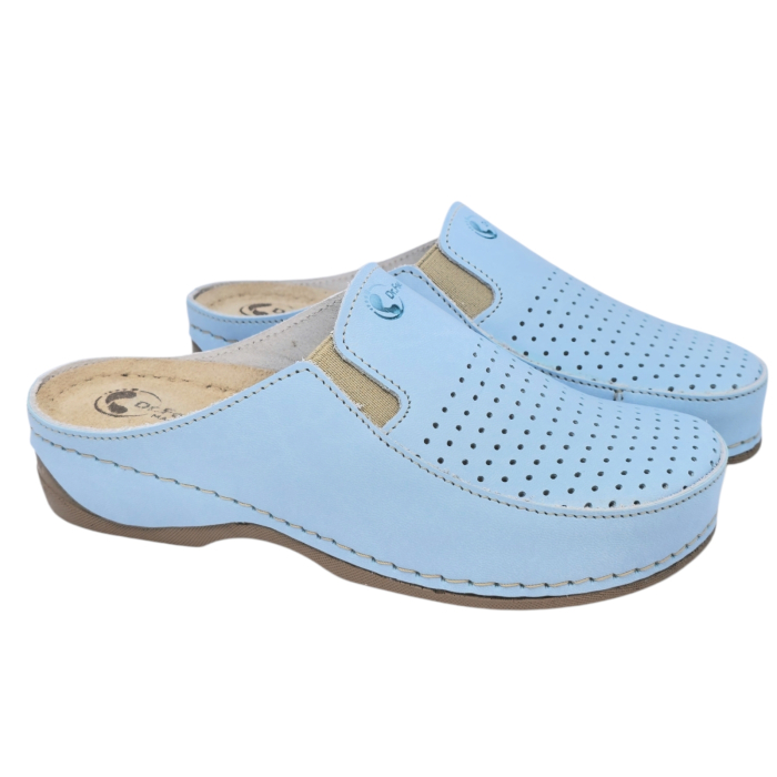 2106 -os női Dr Feet bőr papucs - világos kék [2]