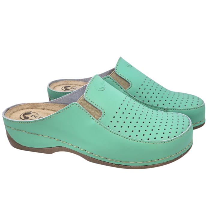 2106 -os női Dr Feet bőr papucs - zöld [2]