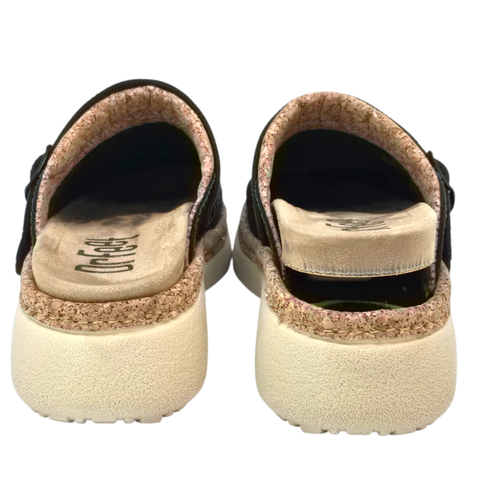 21200 -as női Dr Feet bőr papucs - fekete [4]
