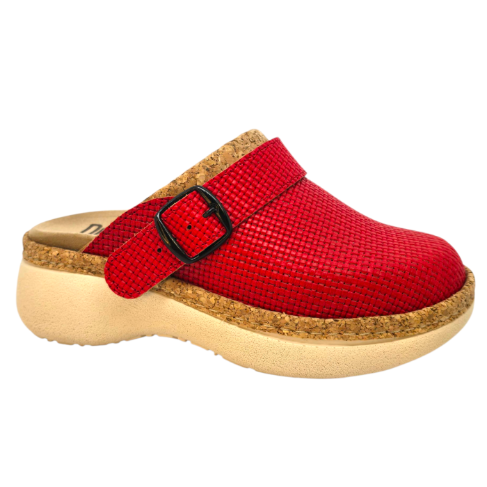21200 -as női Dr Feet bőr papucs - piros [1]
