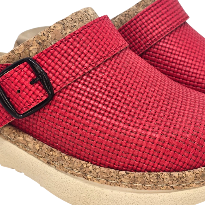 21200 -as női Dr Feet bőr papucs - piros [3]