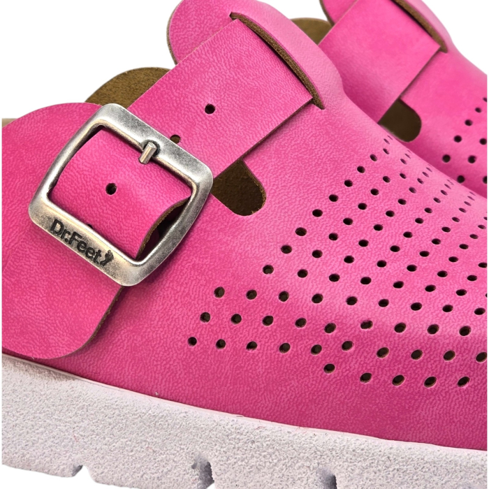 22100 -as női Dr Feet bőr papucs - rózsaszín [4]