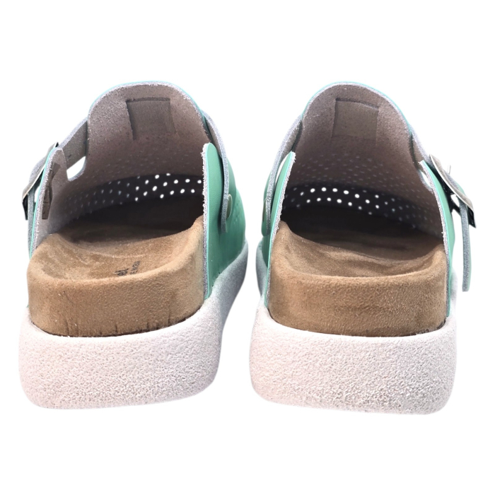 22100 -as női Dr Feet bőr papucs - zöld [3]