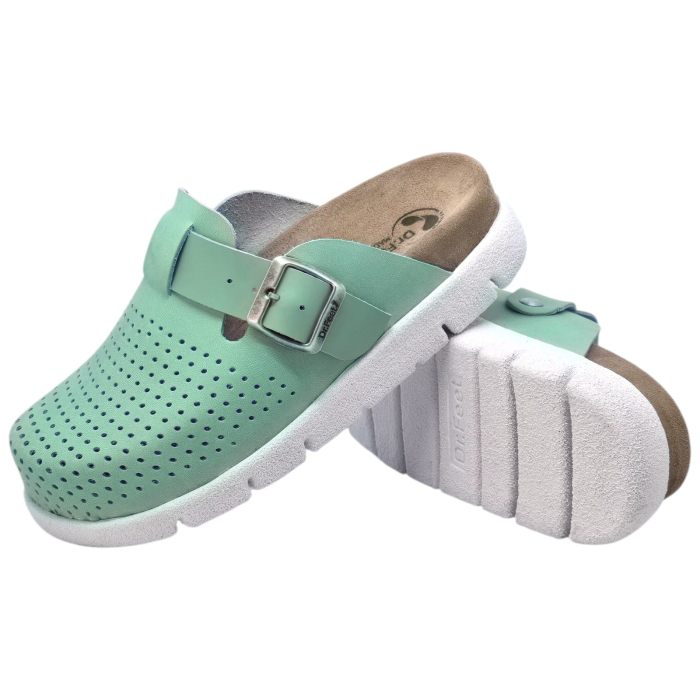 22100 -as női Dr Feet bőr papucs - zöld [5]