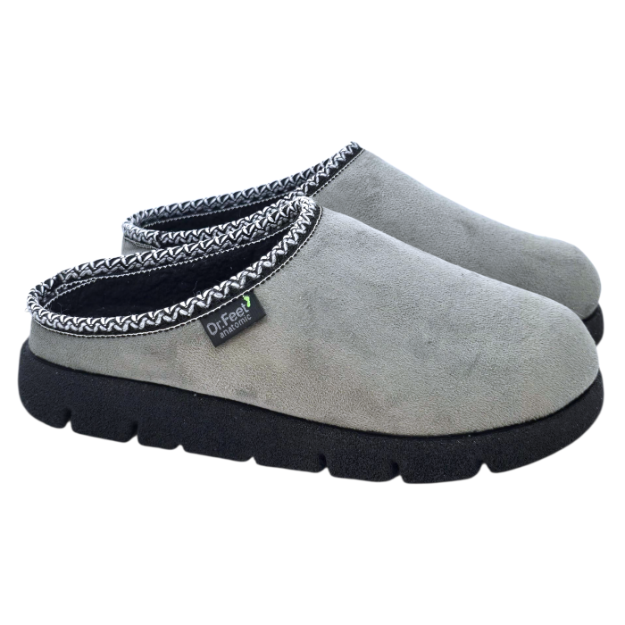 24004 -es női Dr Feet gyapjú papucs - szürke [2]