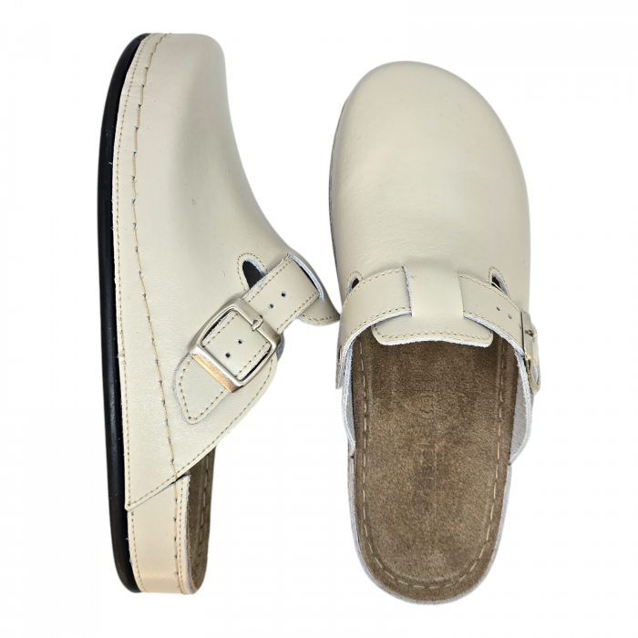 249 -es férfi Doss bőr nem lyukacsos papucs - beige [5]