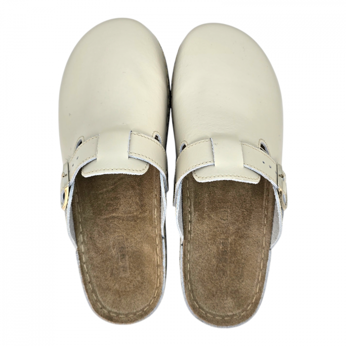 249 -es férfi Doss bőr nem lyukacsos papucs - beige [4]