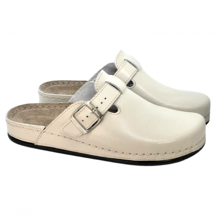 249 -es férfi Doss bőr nem lyukacsos papucs - beige [2]