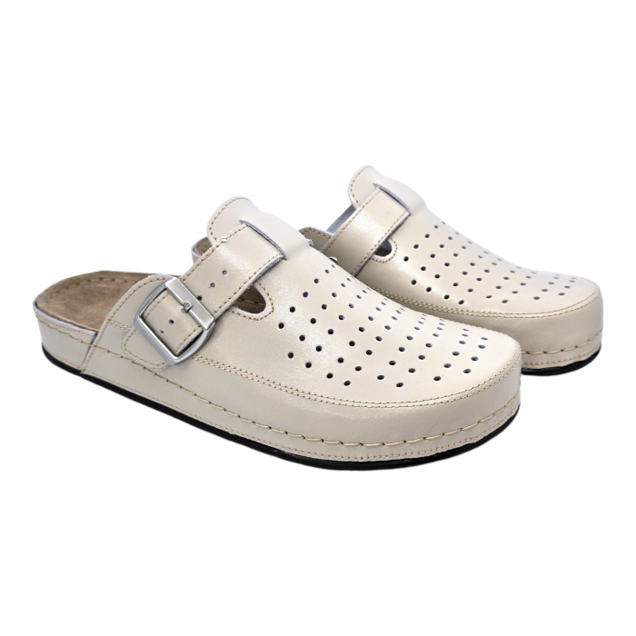 249 -es férfi Doss bőr papucs - beige [3]