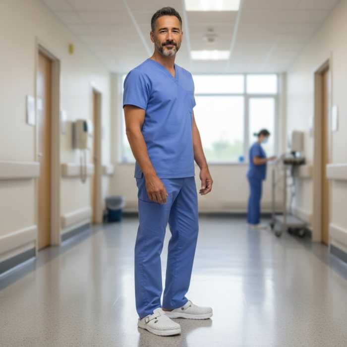 264 -es férfi Doss bőr papucs - fehér [6]