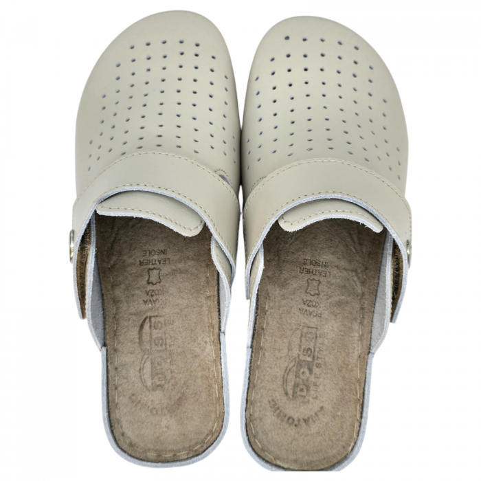 271 -es női Doss bőr papucs - beige [3]