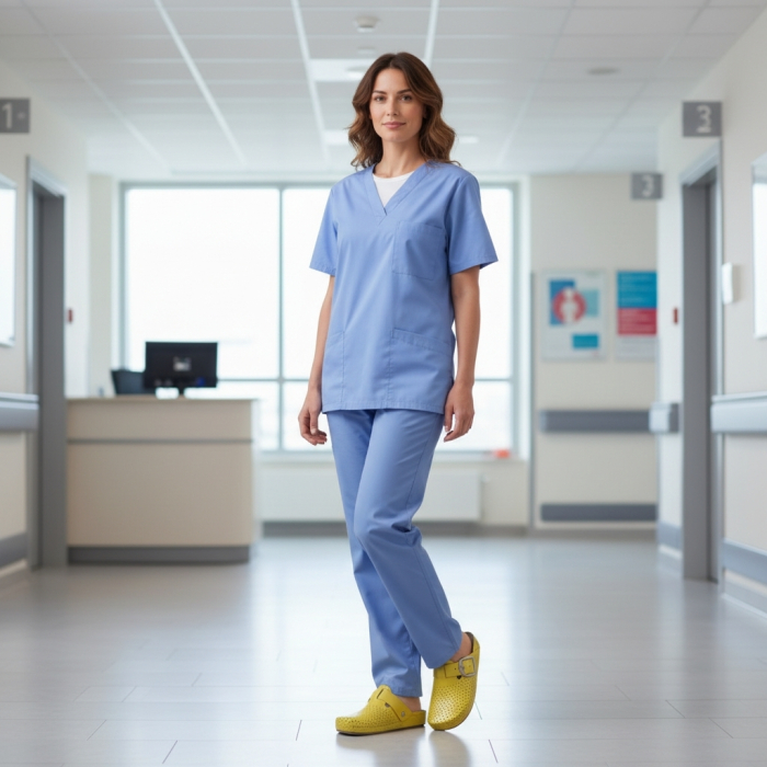 297 -es női Doss bőr papucs - sárga [5]