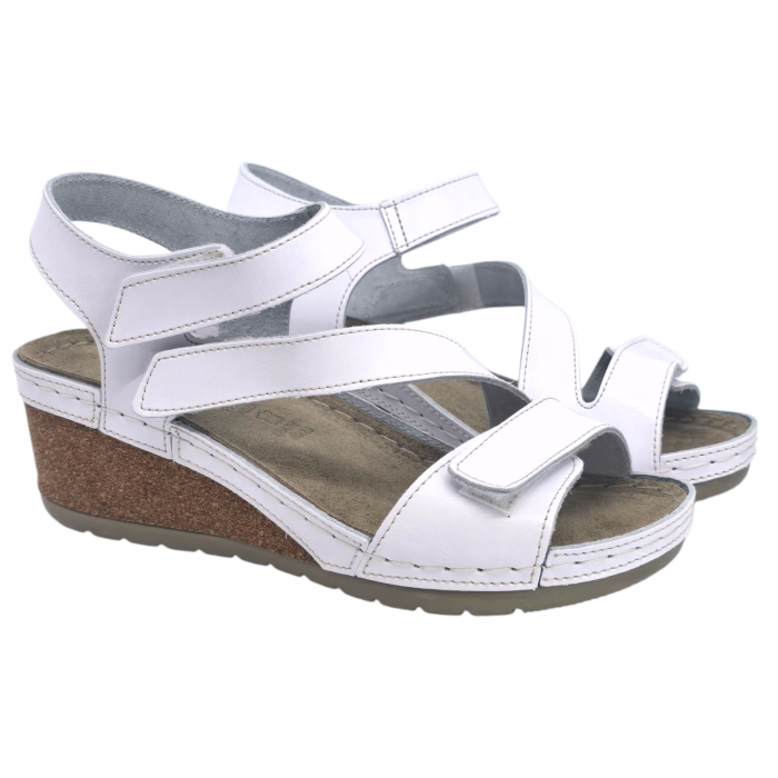 317 -es női Doss bőr szandál - fehér [2]
