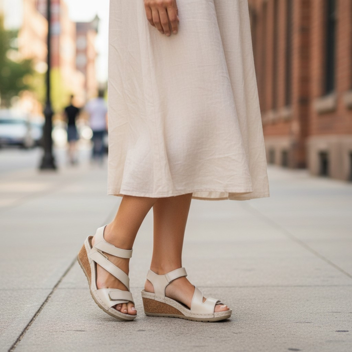 317 -es női Doss szandál - bézs [5]