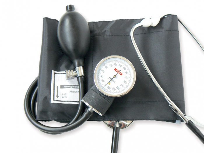 Mechanikus vérnyomásmérő beépített fonendószkoppal - fekete (32703) [1]