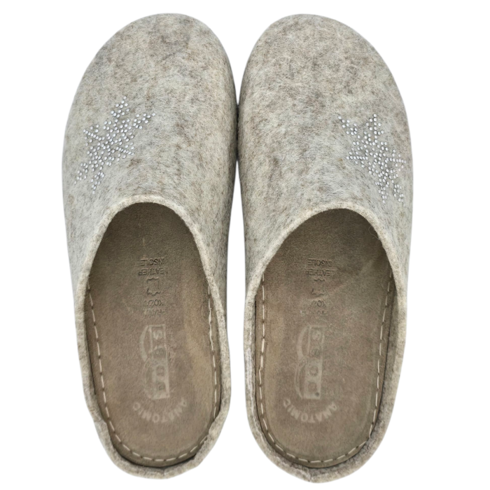 446 -os női Doss gyapjú papucs - béj [4]