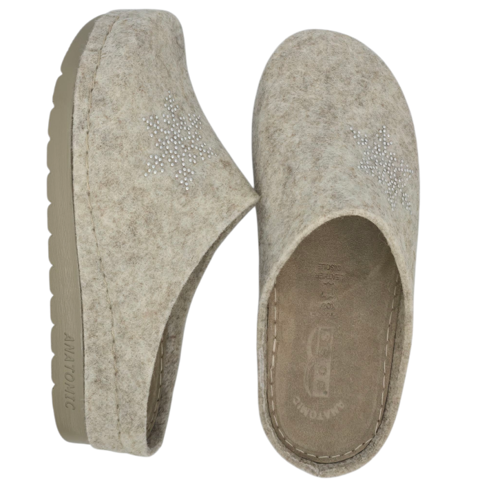 446 -os női Doss gyapjú papucs - béj [5]