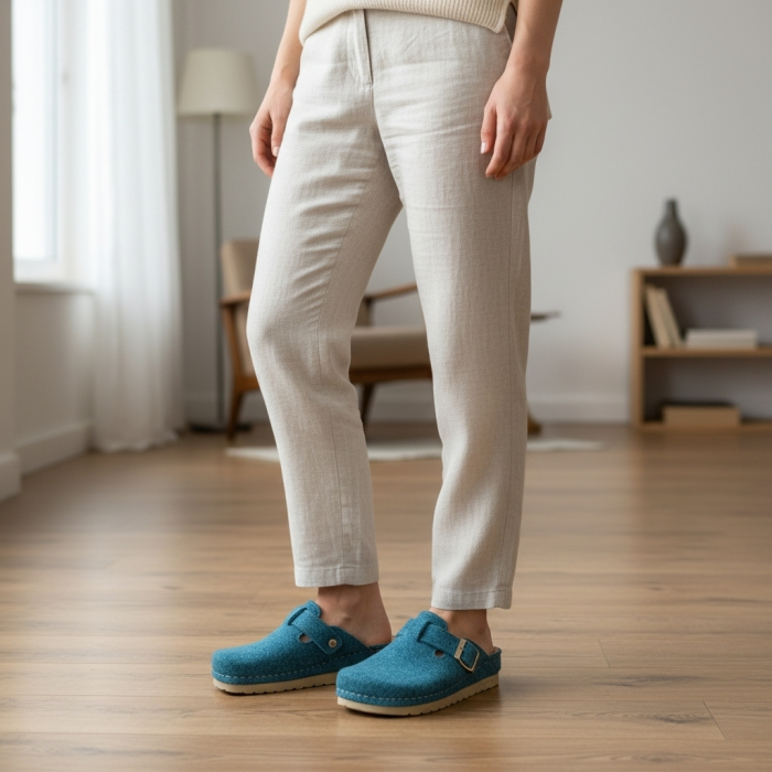 447 -es női Doss gyapjú papucs - kek [6]