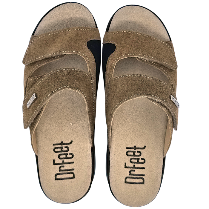 5012 -es női Dr Feet bőr papucs - barna [5]