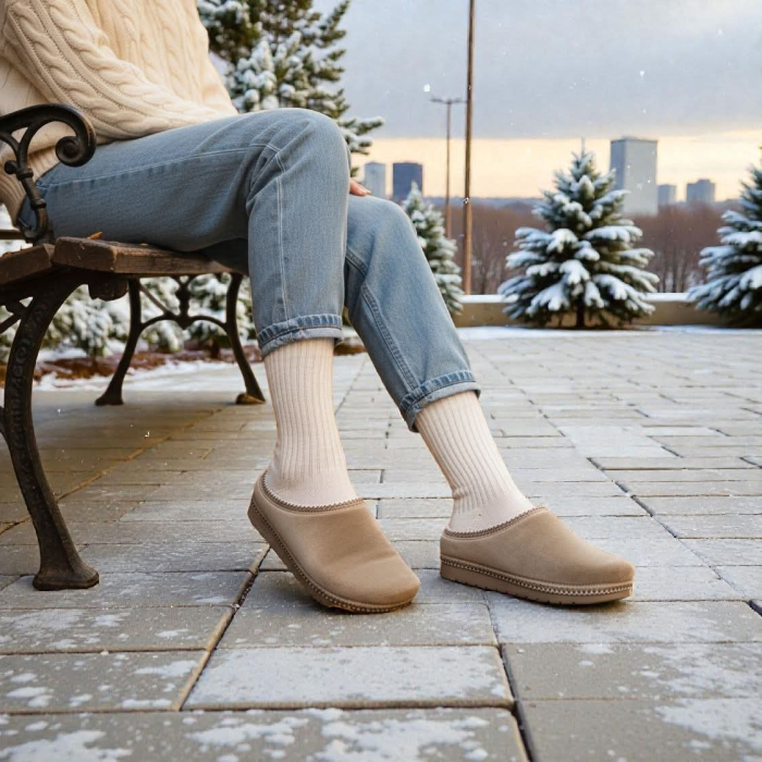 555 -ös női Doss gyapjú papucs -béj [6]