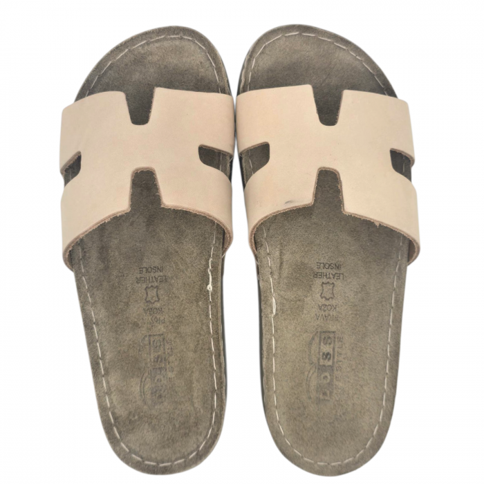 588 -as női Doss bőr papucs - beige [3]