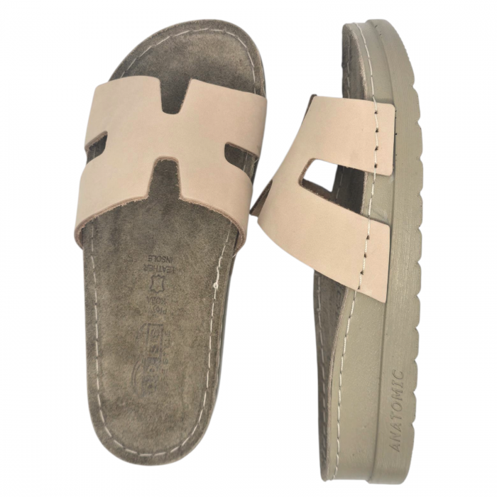 588 -as női Doss bőr papucs - beige [4]