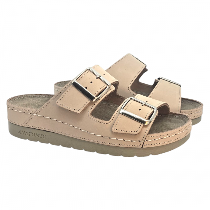 593 -as női Doss bőr papucs - beige [2]
