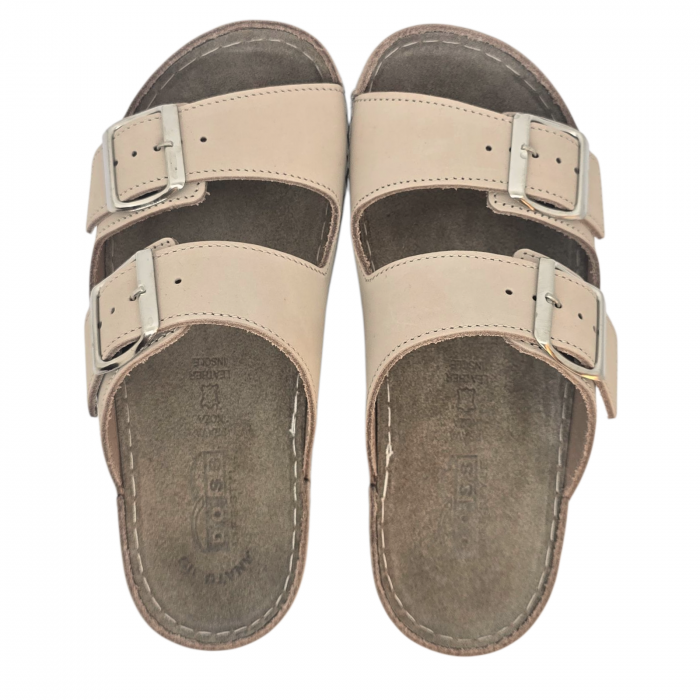 593 -as női Doss bőr papucs - beige [3]