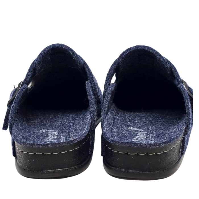 600 -as férfi Dr Feet gyapjú papucs - sötét kék [4]