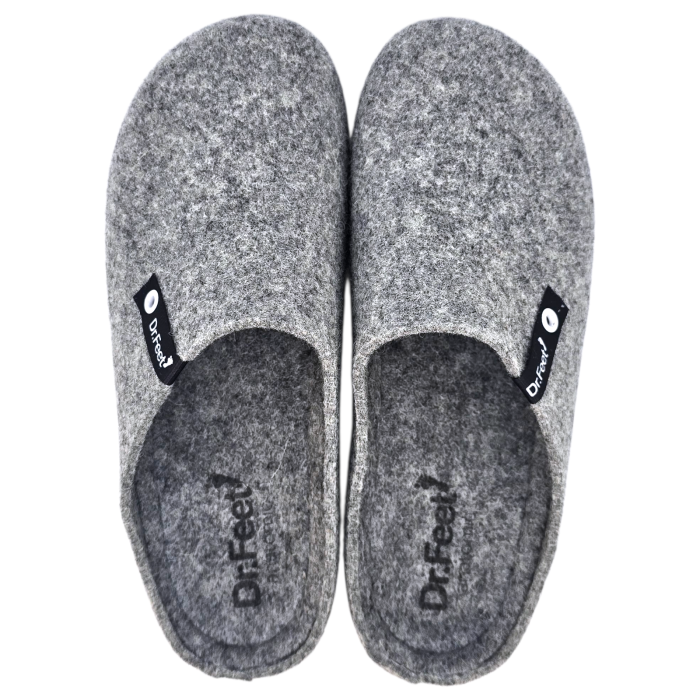 601-es férfi Dr Feet gyapjú papucs - szürke [6]
