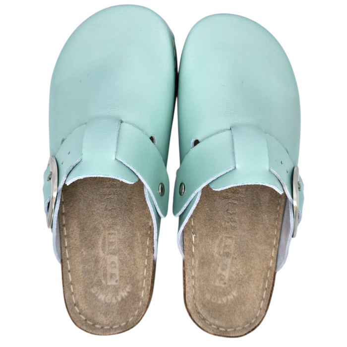 613 -qs női Doss bőr papucs - menta zöld [4]