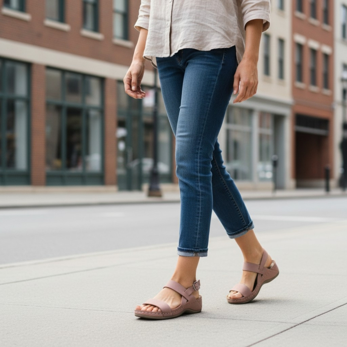 687 -es Doss női szandál - nude rózsaszín [4]