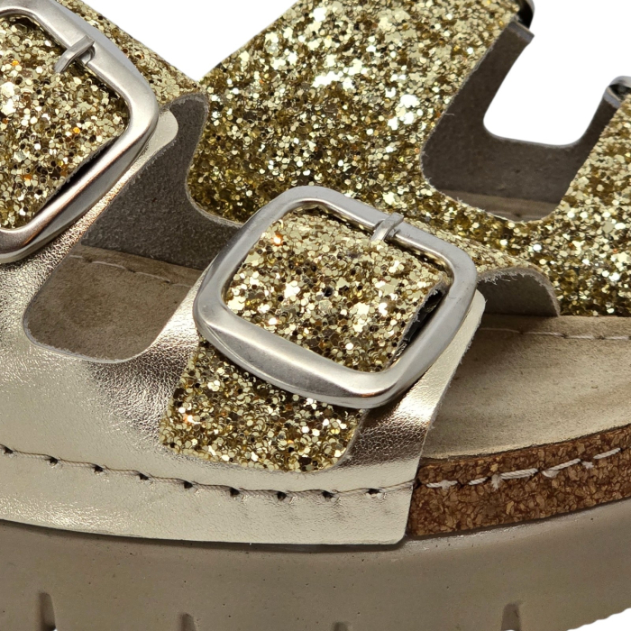 689 -es Doss női papucs - arany csillogós [3]