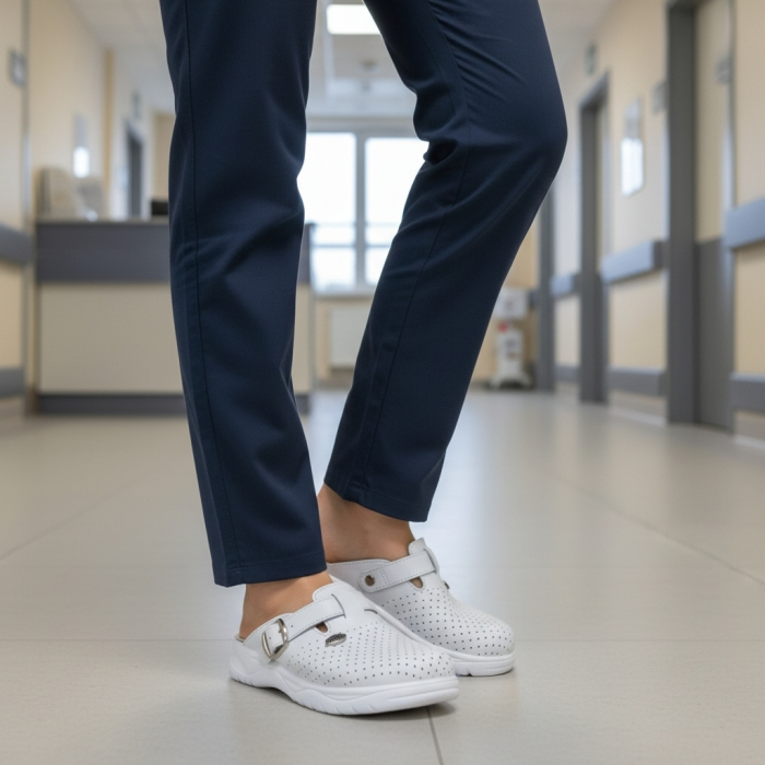 764 -es női Doss bőr papucs - fehér [6]