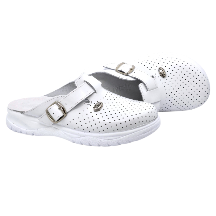 764 -es női Doss bőr papucs - fehér [3]